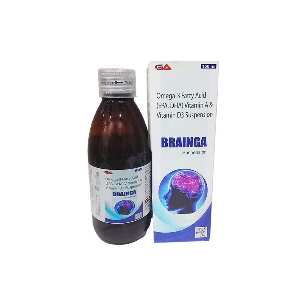 Brainga | Omega-3 Fatty Acid (EPA + DHA) + Vitamin A + Vitamin D3 | Main Image