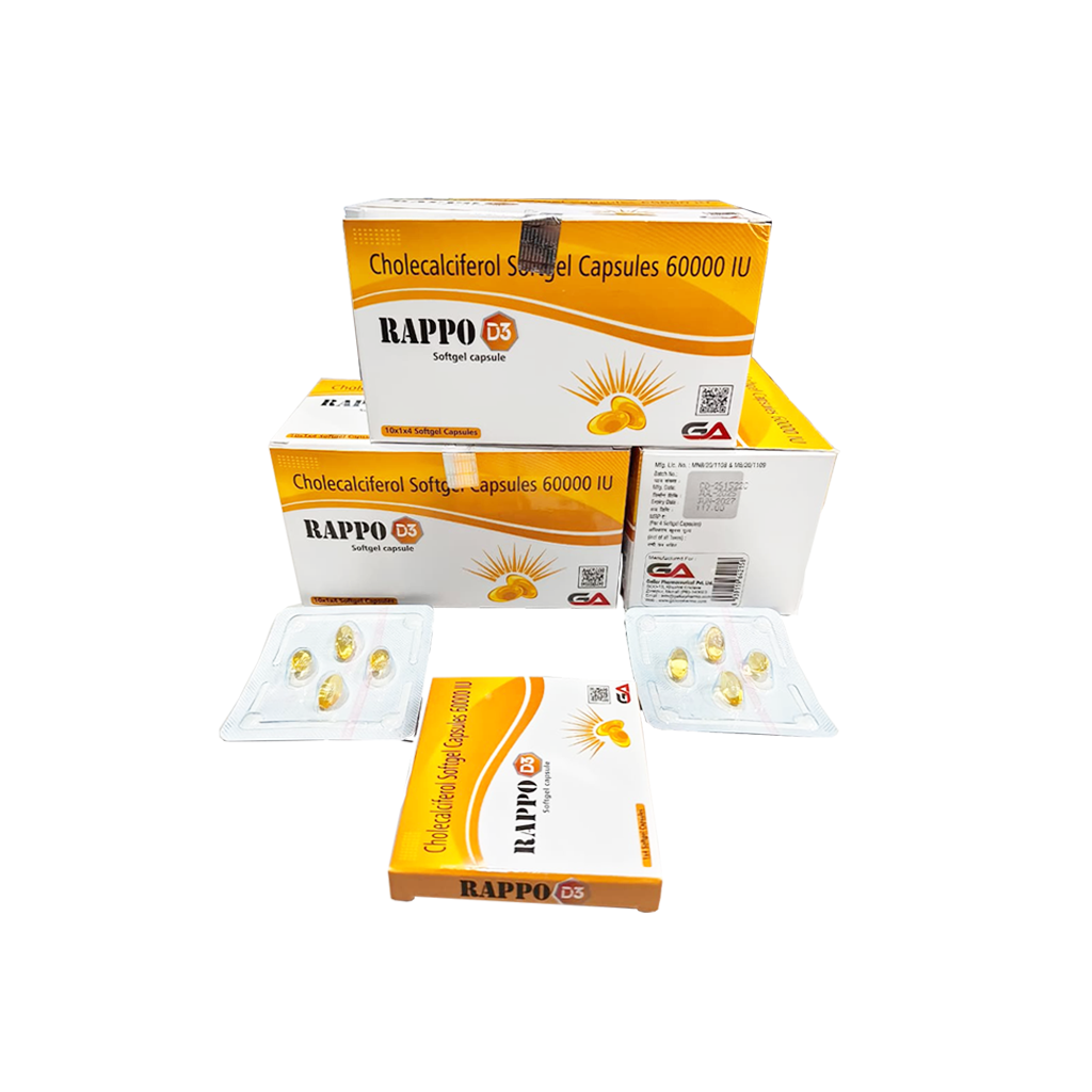 Rappo D3 | Cholecalciferol Softgels 60000 IU | Main Image