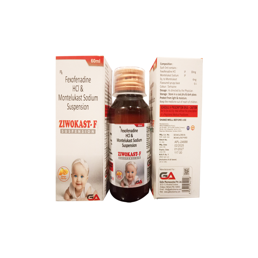 Ziwokast F | Fexofenadine HCl, Montelukast Sodium | Main Image