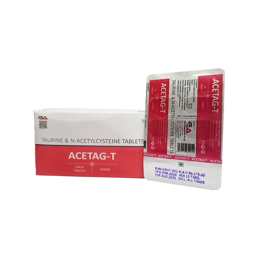 Acetag T | Taurine & N-Acetylcysteine Tablets | Main Image