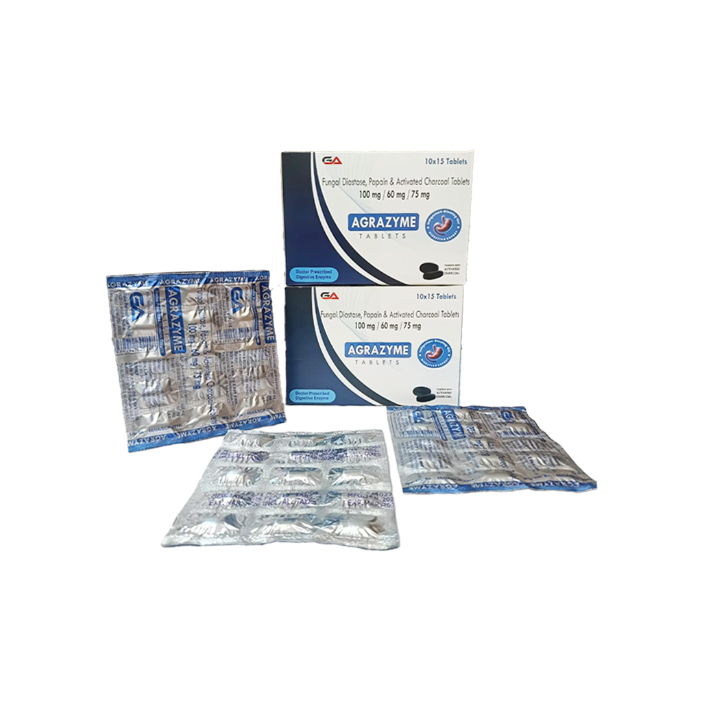 Agrazyme | Fungal Diastase + Papain + Activated Charcoal | Main Image