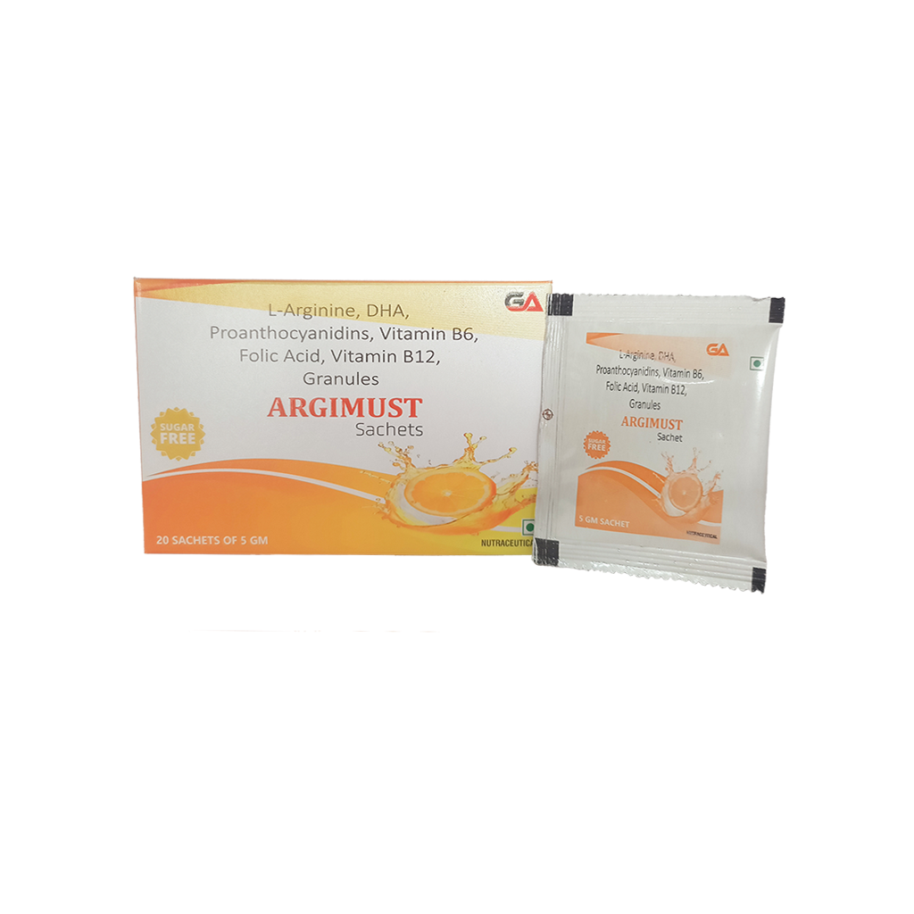 Argimust | L-Arginine, DHA, Proanthocyanidins, Vitamin B6, Folic Acid, Vitamin B12 Granules | Main Image
