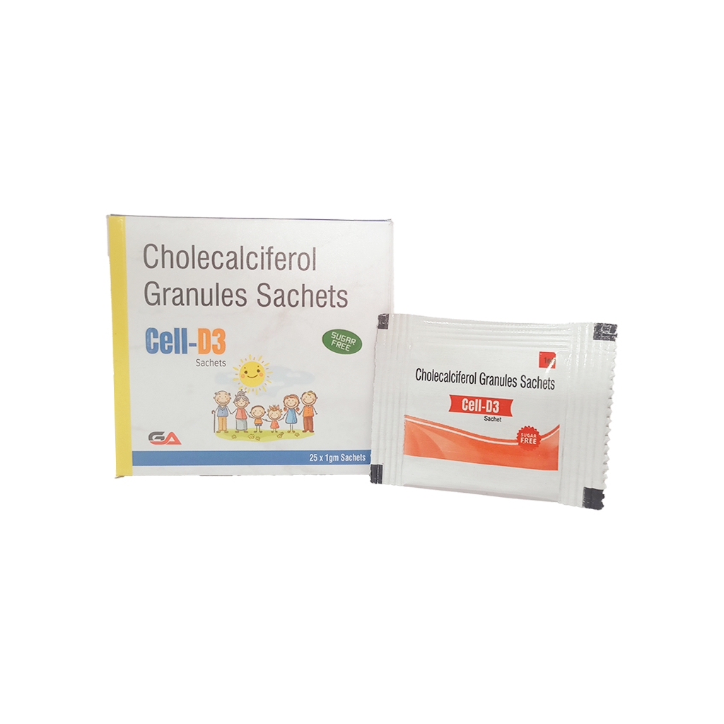Cell D3 | Cholecalciferol Granules Sachets | Main Image
