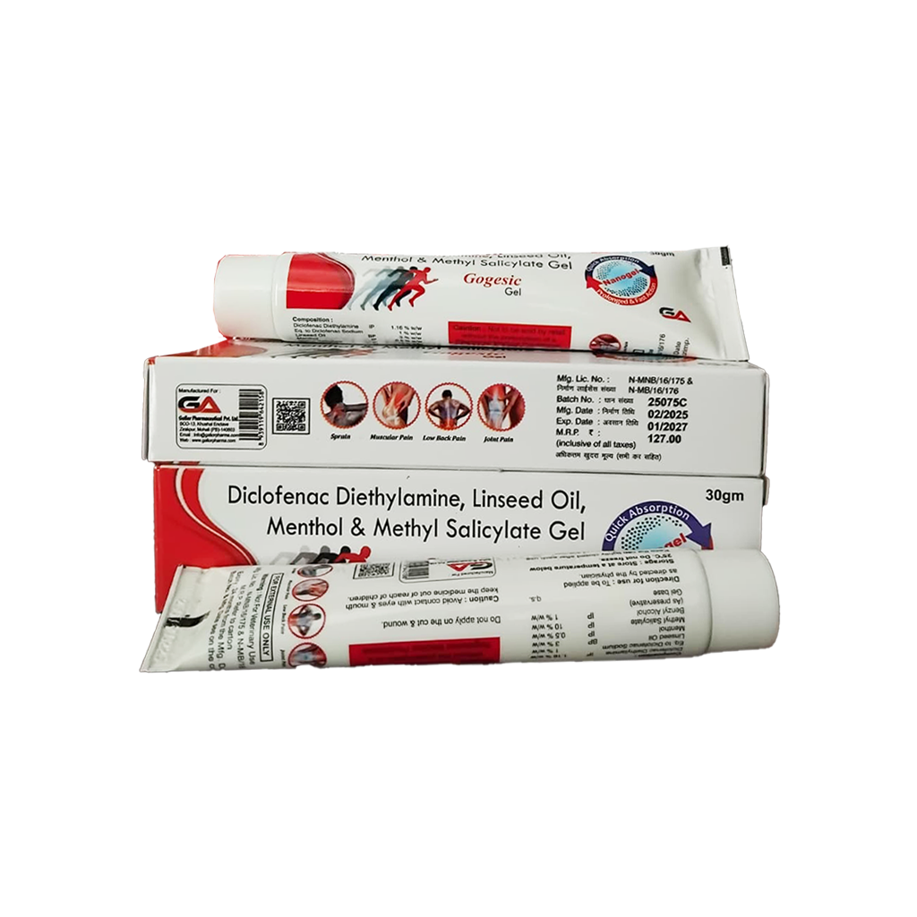 Gogesic | Diclofenac Diethylamine + Linseed Oil + Menthol + Methyl Salicylate | Main Image