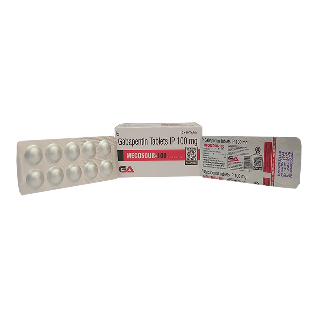 Mecosour 100 | Gabapentin Tablets IP 100 mg | Main Image