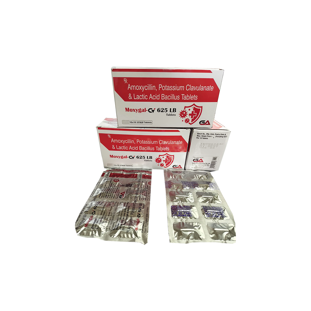 Moxygal Cv 625 Lb | Amoxycillin + Potassium Clavulanate + Lactic Acid Bacillus | Main Image