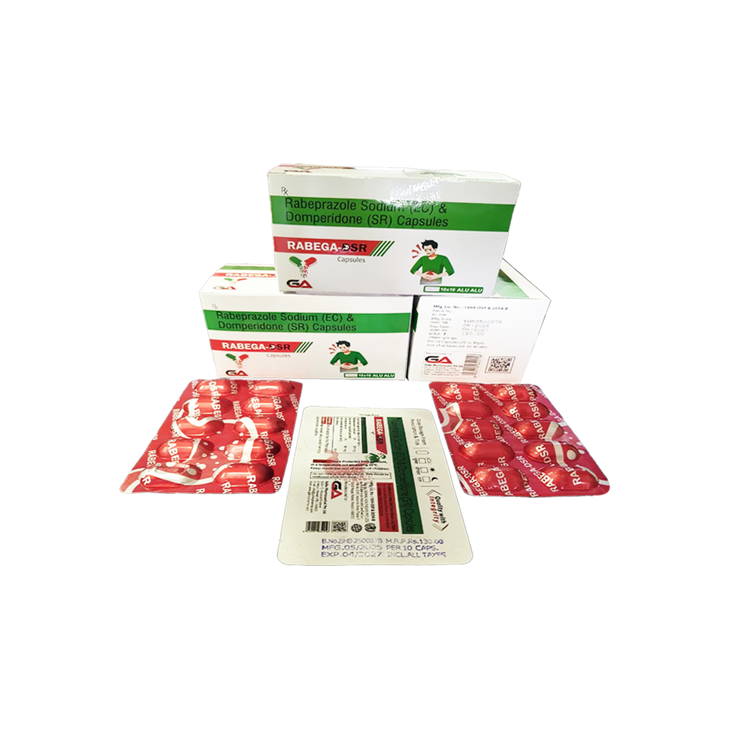 Rabega Dsr | Rabeprazole Sodium (EC) + Domperidone (SR) | Main Image