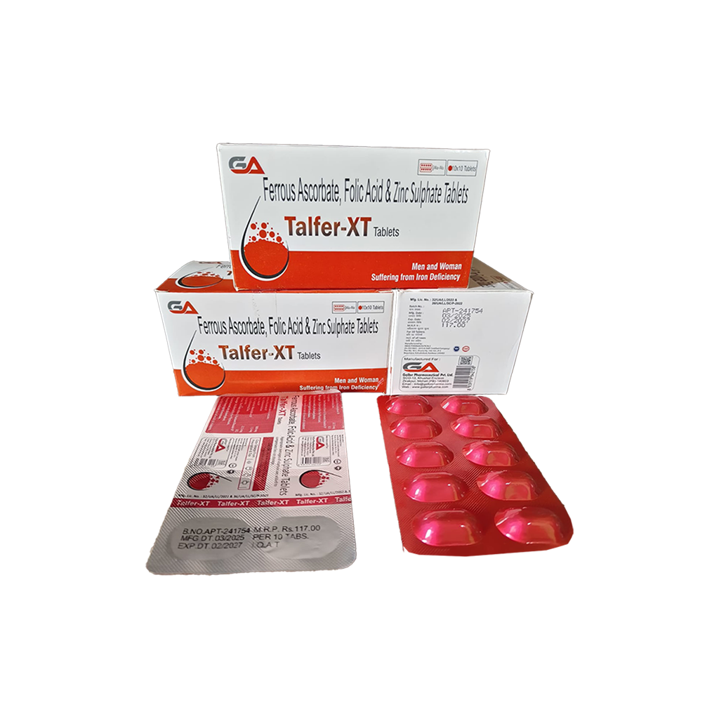 Talfer Xt | Ferrous Ascorbate + Folic Acid + Zinc Sulphate | Main Image