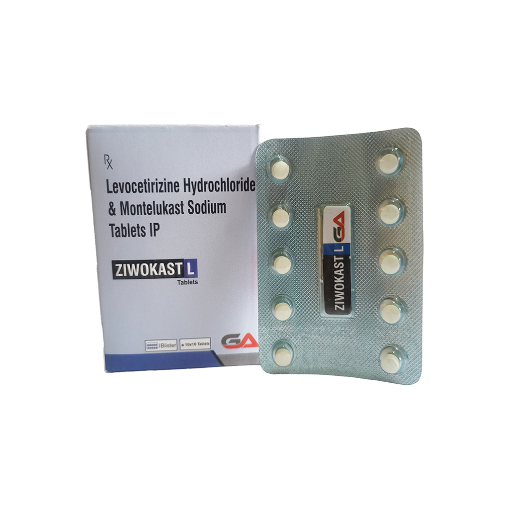 Ziwokast L | Levocetirizine Hydrochloride + Montelukast Sodium | Main Image